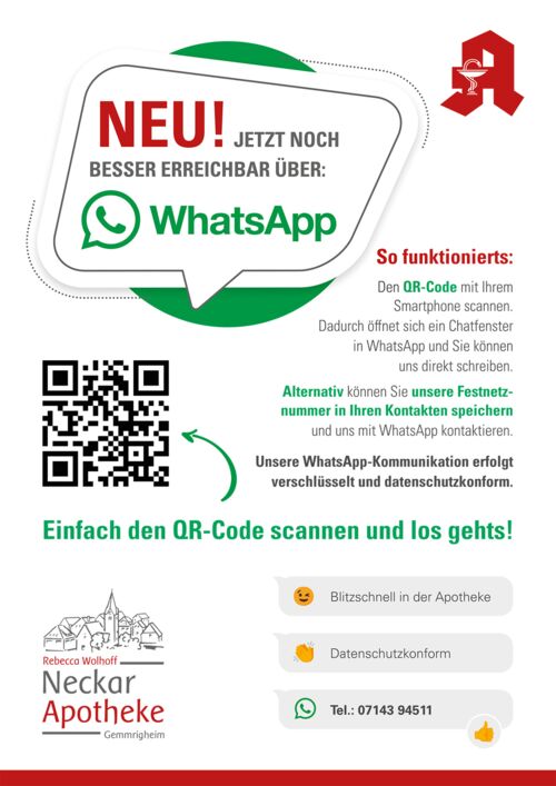 WhatsApp - Neckar Apotheke Gemmrigheim